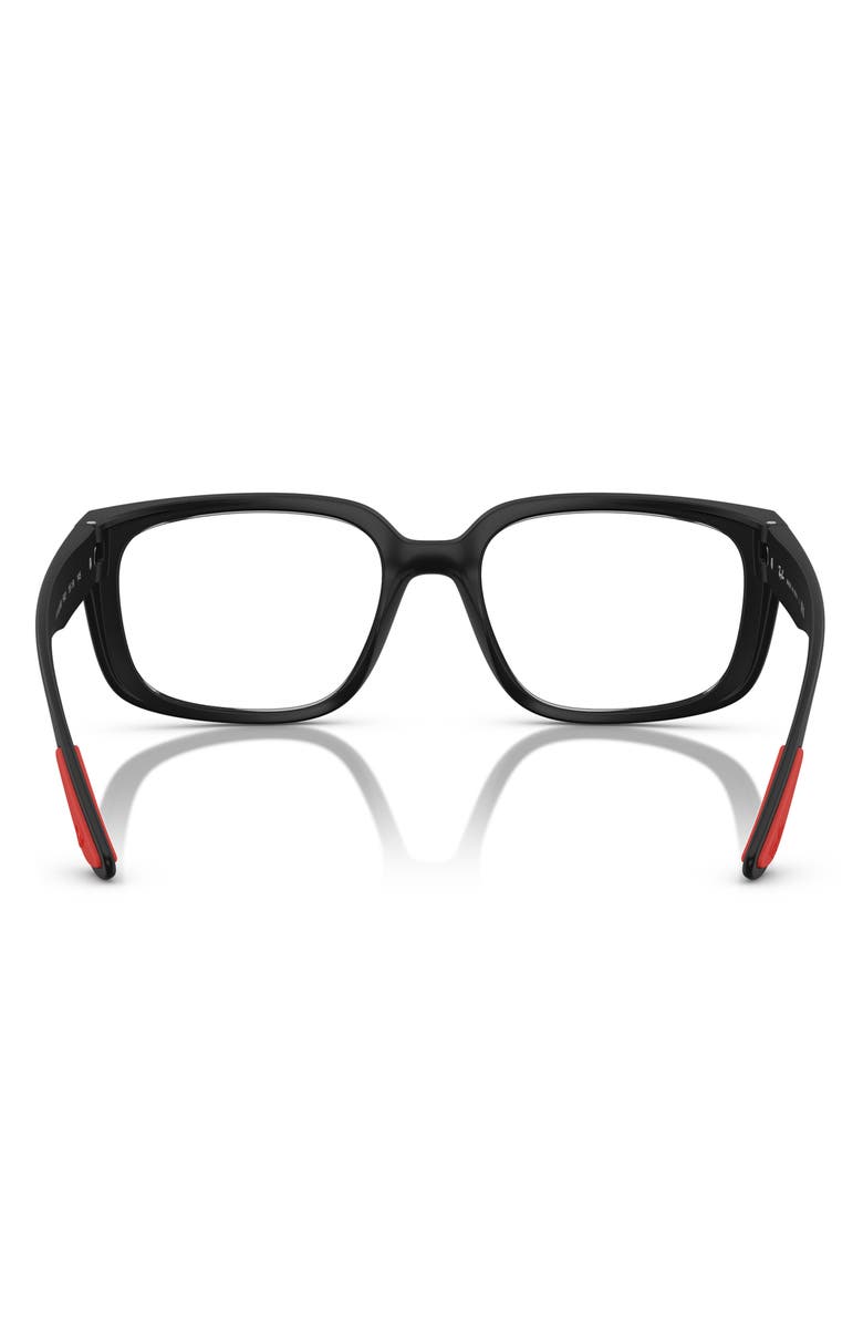 Ray-Ban x Scuderia Ferrari 55mm Square Optical Glasses, Alternate, color,
