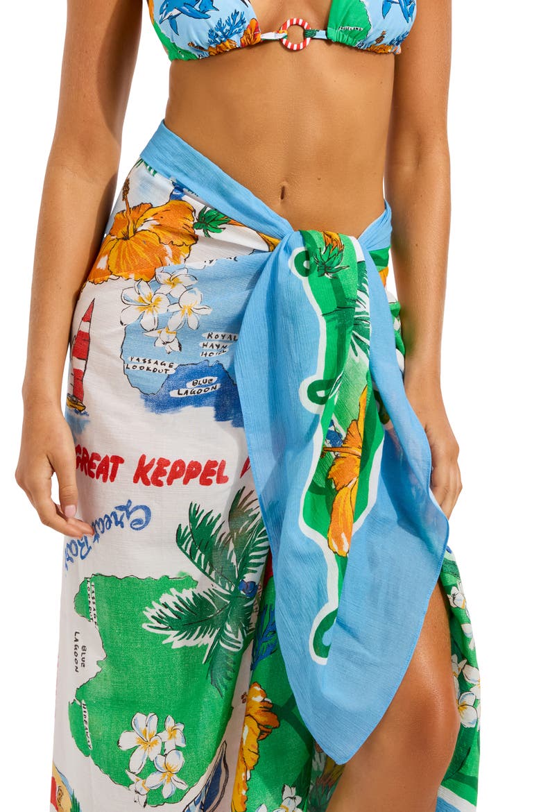 Cotton Cover-Up Sarong, Alternate, color, POWDER BLUE