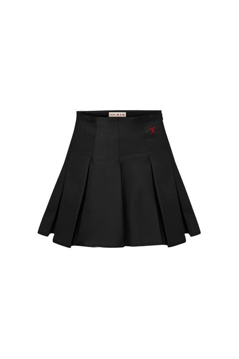 Cotton Pleated Skirt