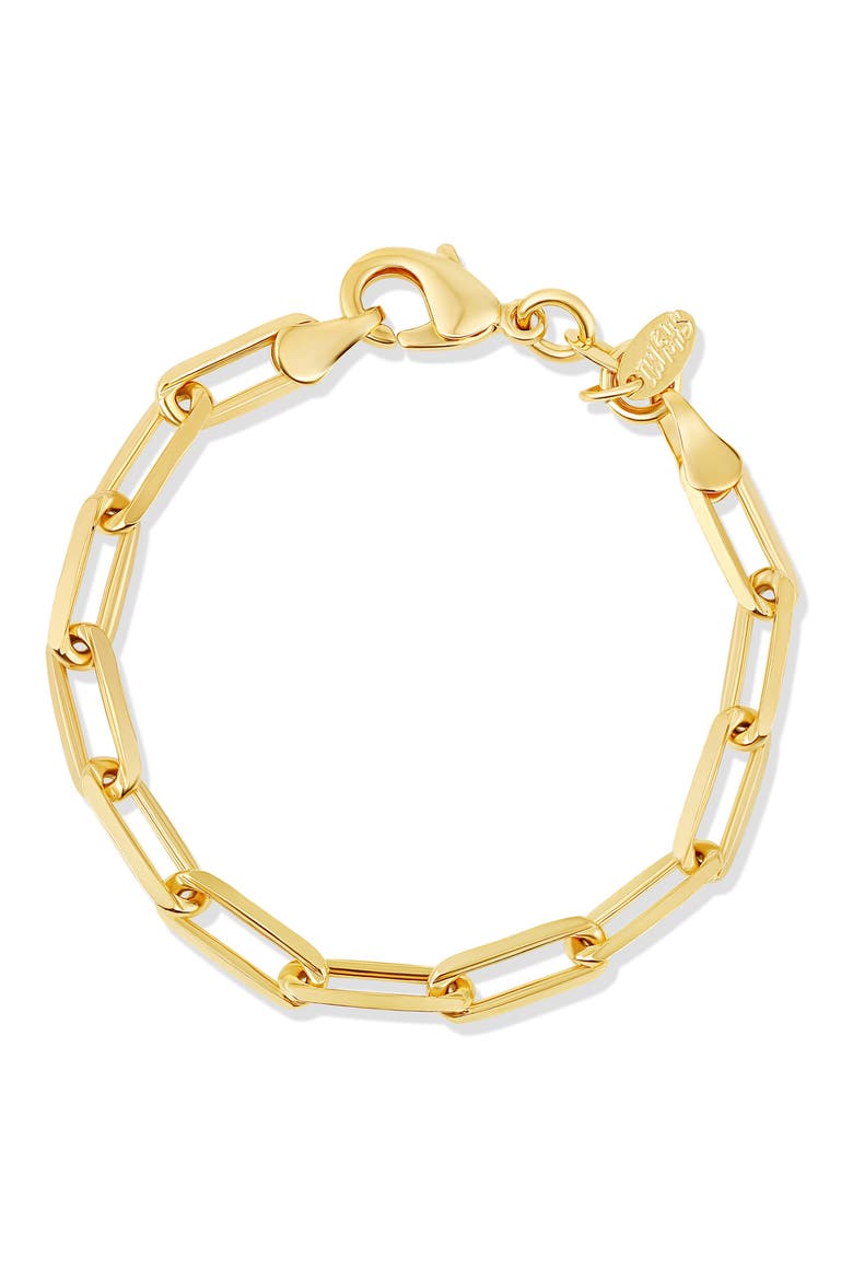 Paper Clip Chain Bracelet, Main, color, GOLD