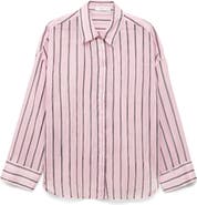 MANGO Stripe Button-Up Shirt