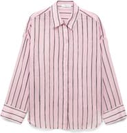 MANGO Stripe Button-Up Shirt