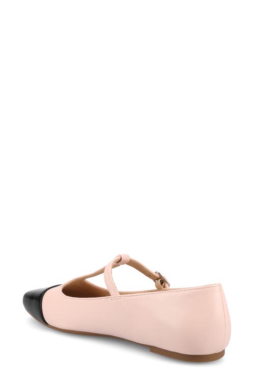 Journee Collection Thea T-strap Flat In Pink