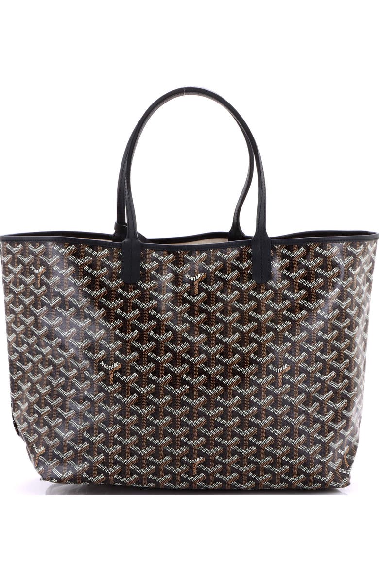Pre-Owned Goyard Saint Louis Tote Coated Canvas PM, Main, color, Black