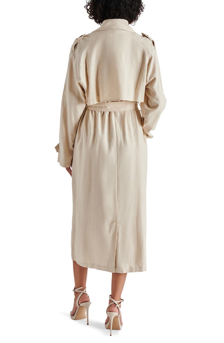 Steve Madden Lennox Linen Blend Trench Coat, Alternate, color,