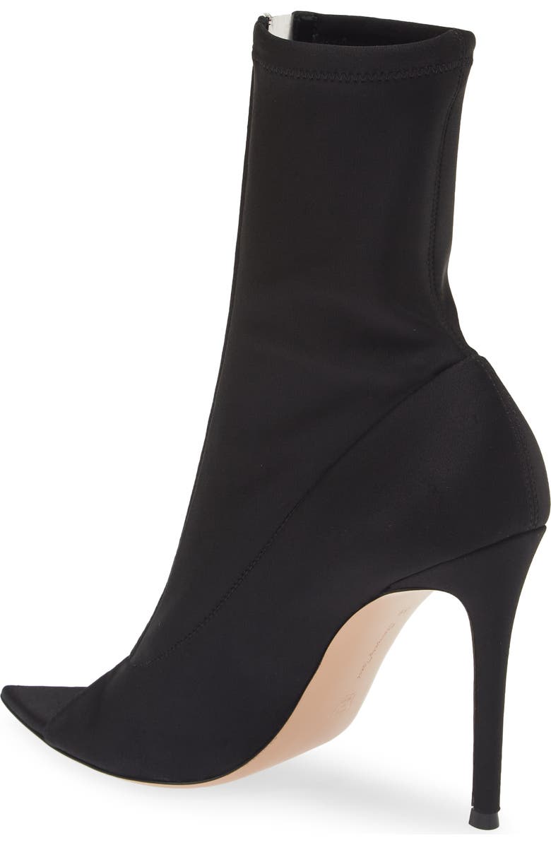 Gianvito Rossi Transparent Stripe Stretch Bootie, Alternate, color,