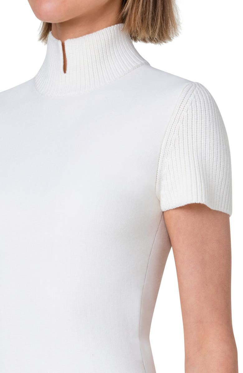 Akris punto Mock Neck Merino Wool Knit Dress, Alternate, color, 