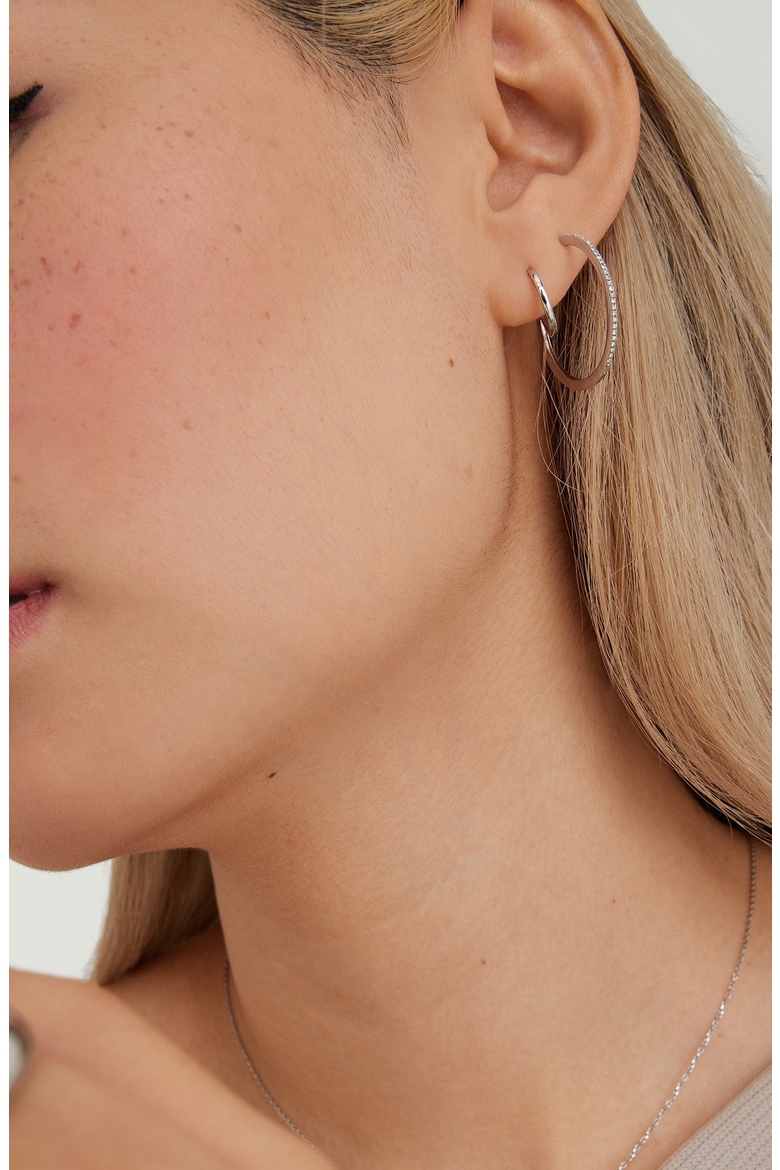 Easy Huggie Hoop Earrings, Alternate, color, 10k White Gold