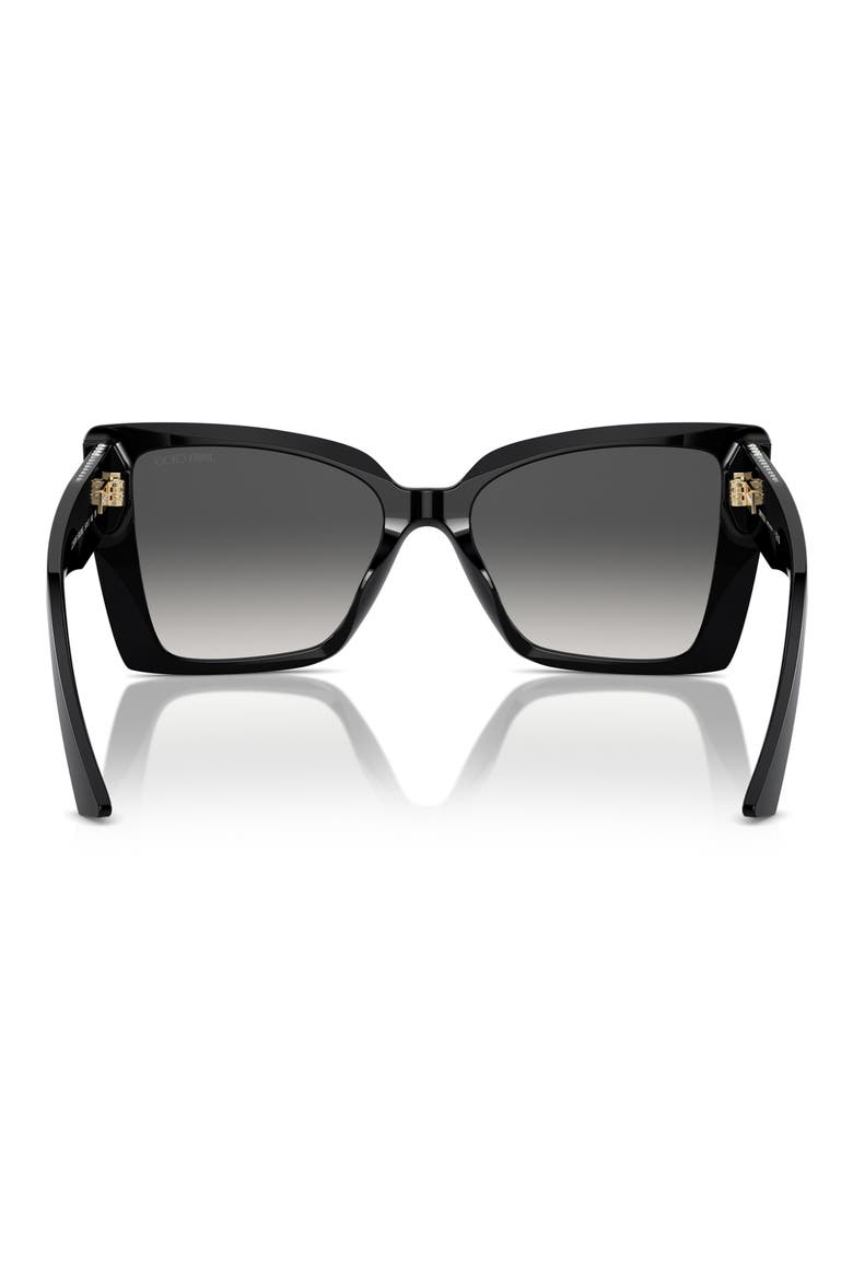 54mm Gradient Butterfly Sunglasses, Alternate, color, BLACK / GRADIENT GREY