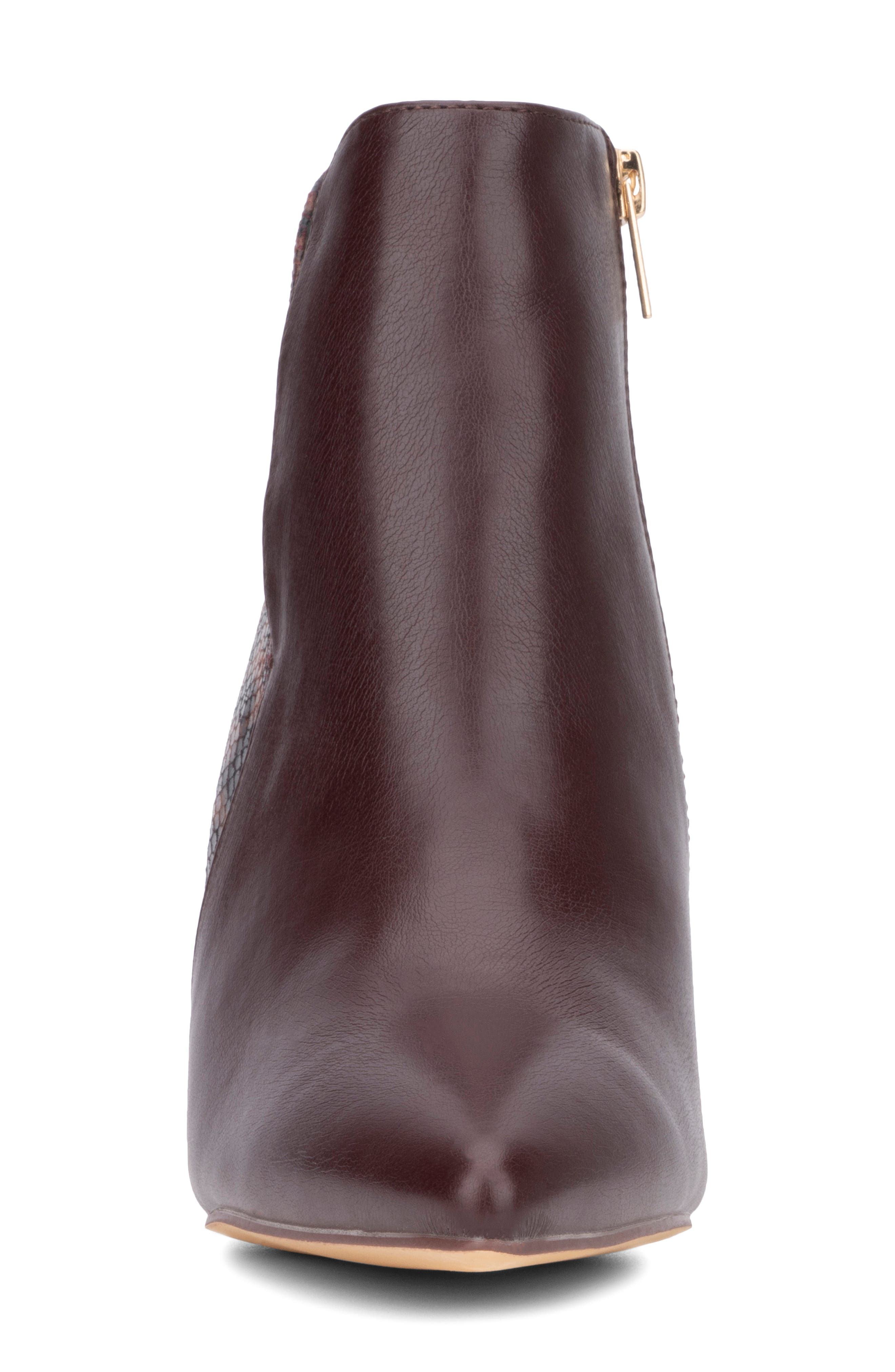 NEW YORK AND COMPANY Emani Stiletto Bootie, Alternate, color, Burgundy