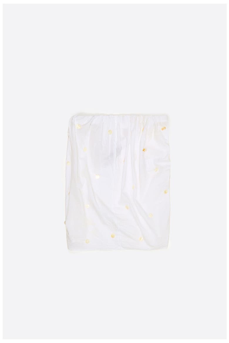 Ruched Strapless Top, Alternate, color, WHITE
