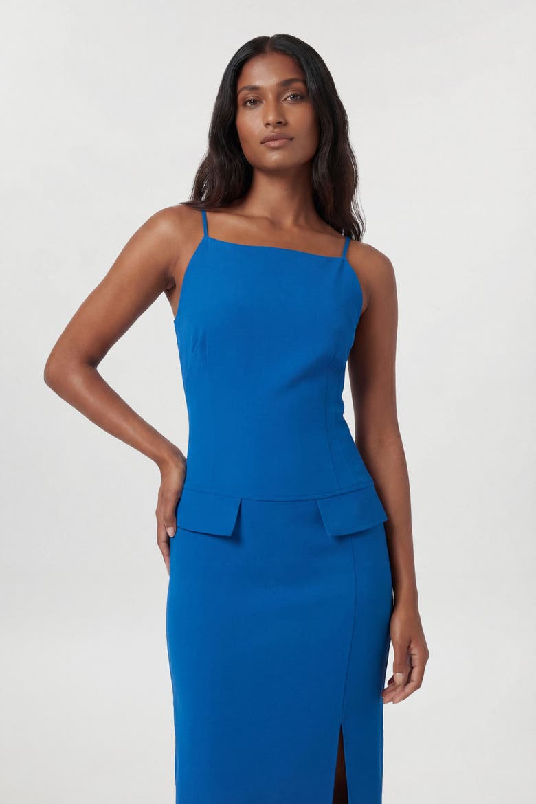 Square Neck Pencil Dress, Alternate, color, Cobalt
