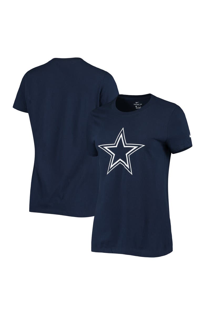 Nike Women's Nike Navy Dallas Cowboys Logo Essential T-Shirt, Main, color,