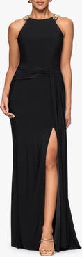 Xscape Evenings Chain Neck Detail Sheath Gown