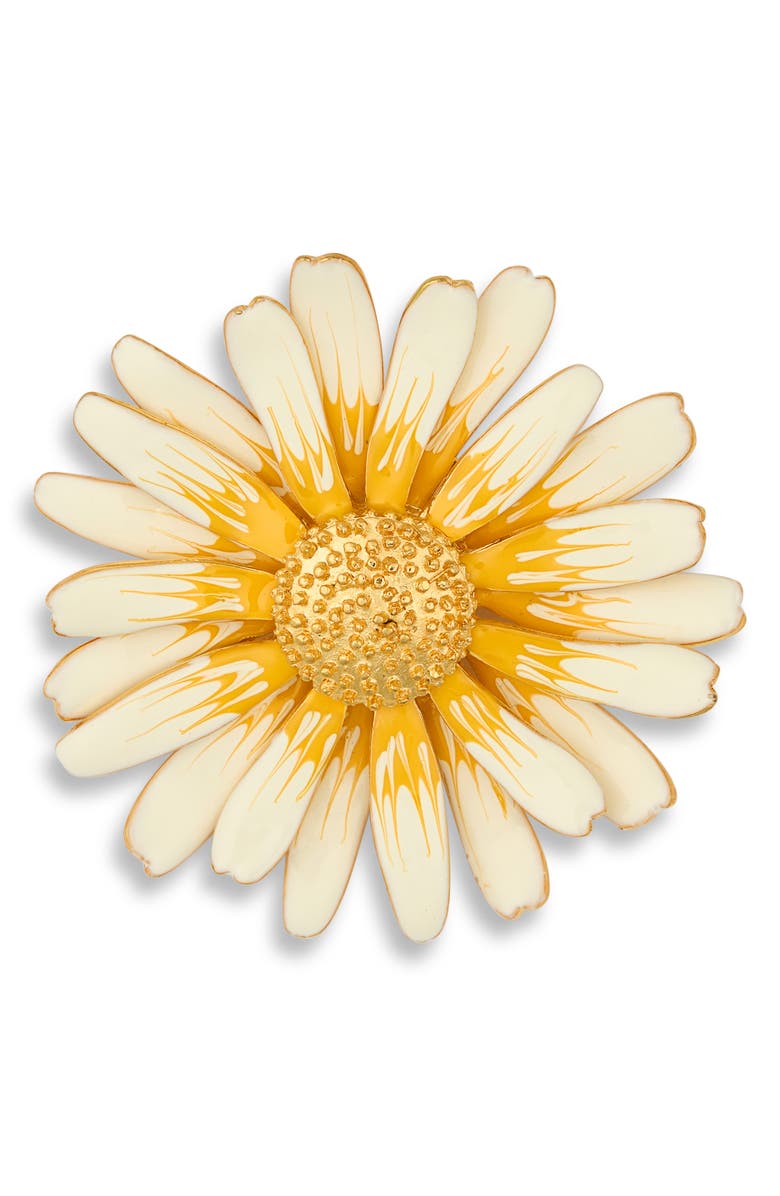 Kenneth Jay Lane Sunflower Pin, Main, color, Gold