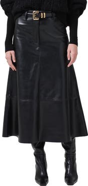 Citizens of Humanity Cassia Faux Leather Midi A-Line Skirt