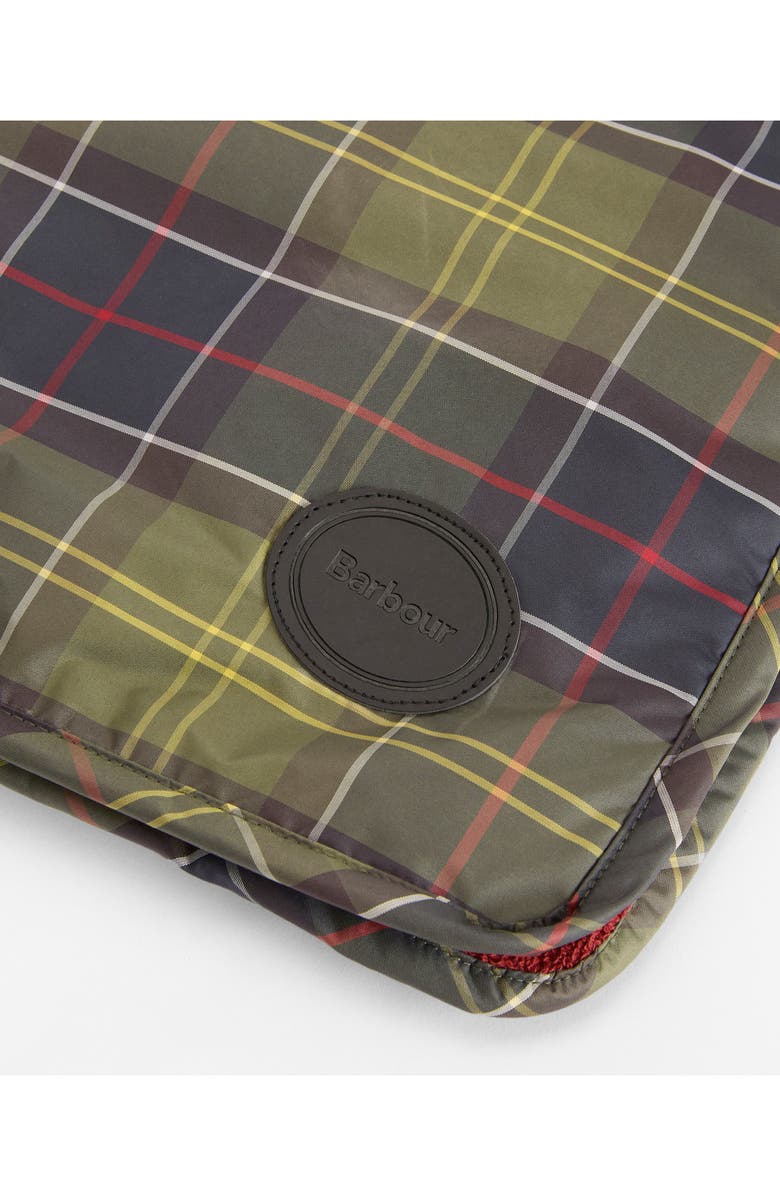 Barbour Reversible Dog Towel & Blanket, Alternate, color, Classic Tartan/ Red