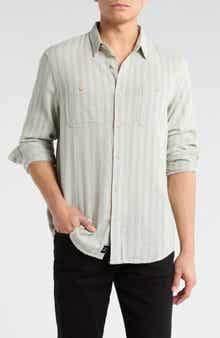 Lucky Brand Stripe Dobby Button-Up Shirt