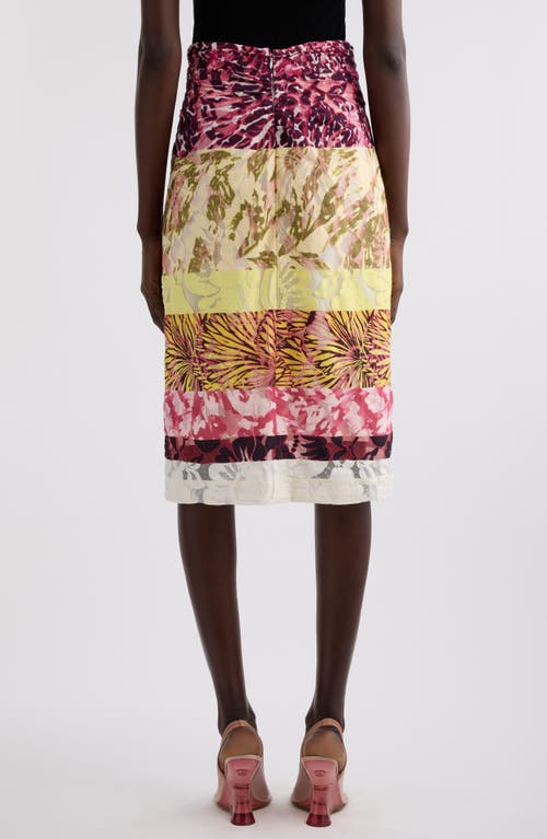 Dries Van Noten Stan Mixed Print Midi Skirt
