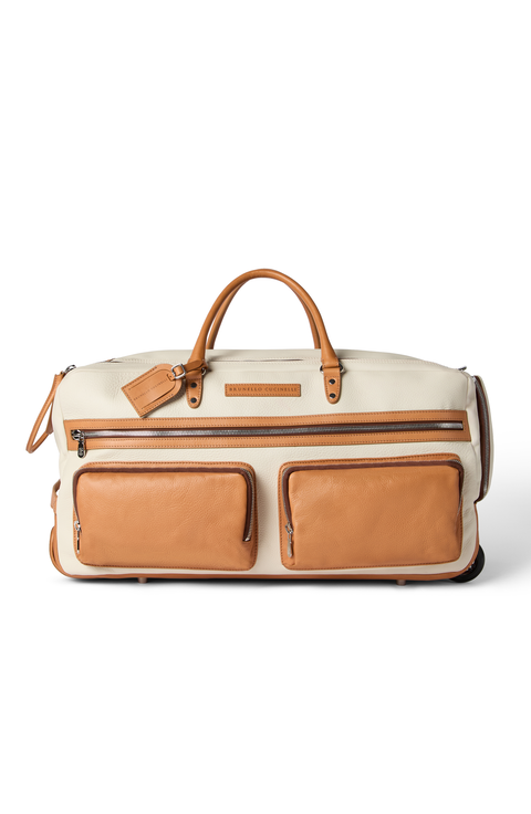 Grained calfskin trolley bag