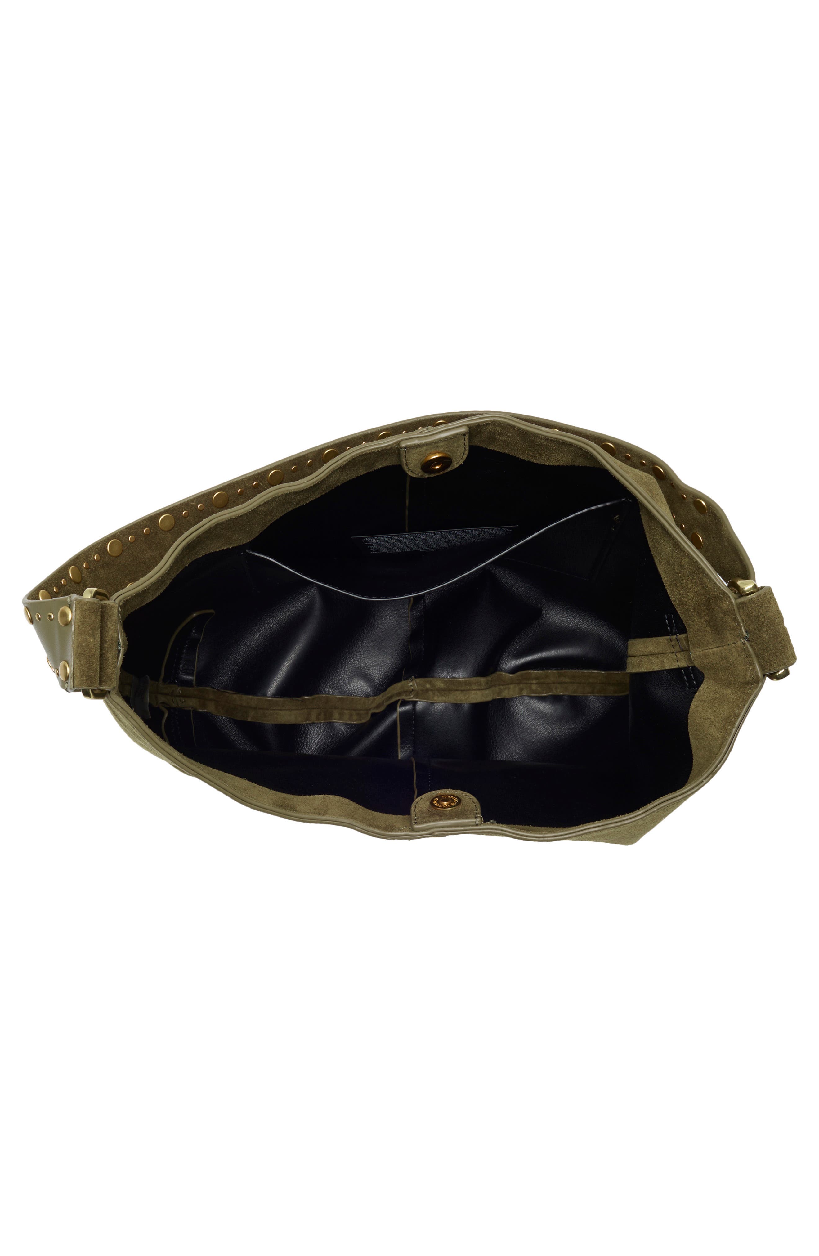 Naomi Leather Hobo, Alternate, color, DK OLIVE