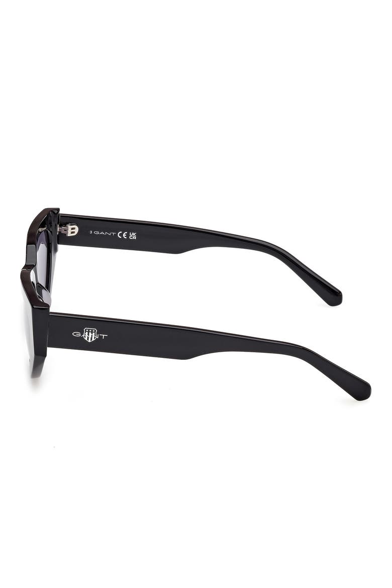 Cat Eye Sunglasses, Alternate, color, SHINY BLACK / SMOKE