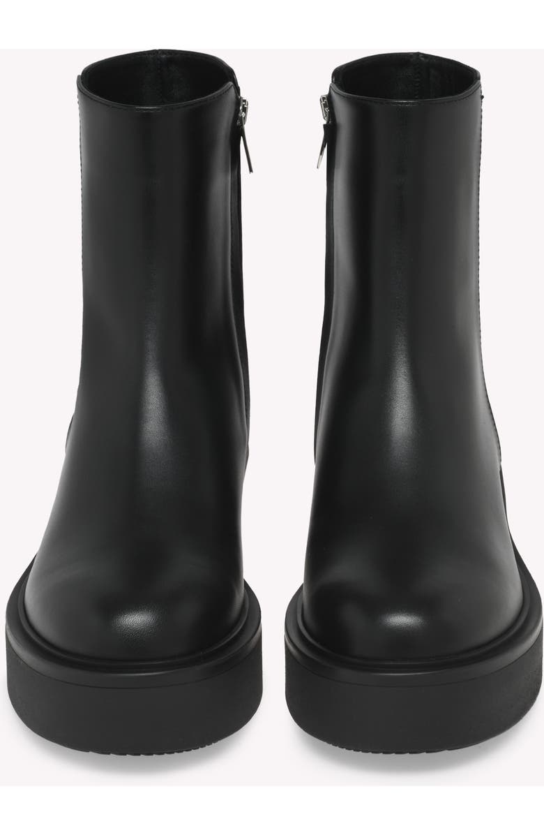 Gianvito Rossi Hiro Bootie Biker, Alternate, color, Black Calf Leather