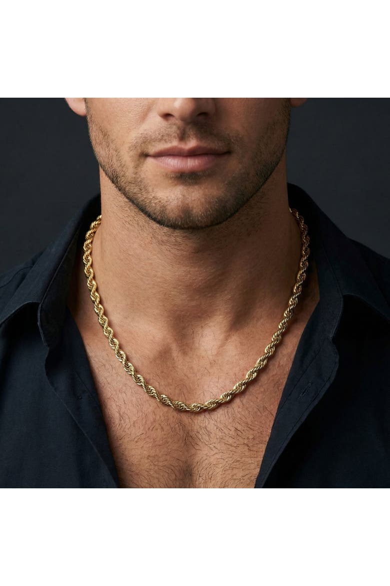 Men's 14k Gold Filled 6-mm Rope Chain Necklace, Alternate, color, 14k Yellow Gold