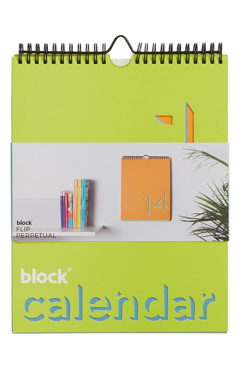 Block Design BLOCK Flip Perpetual Calendar, Main, color, 