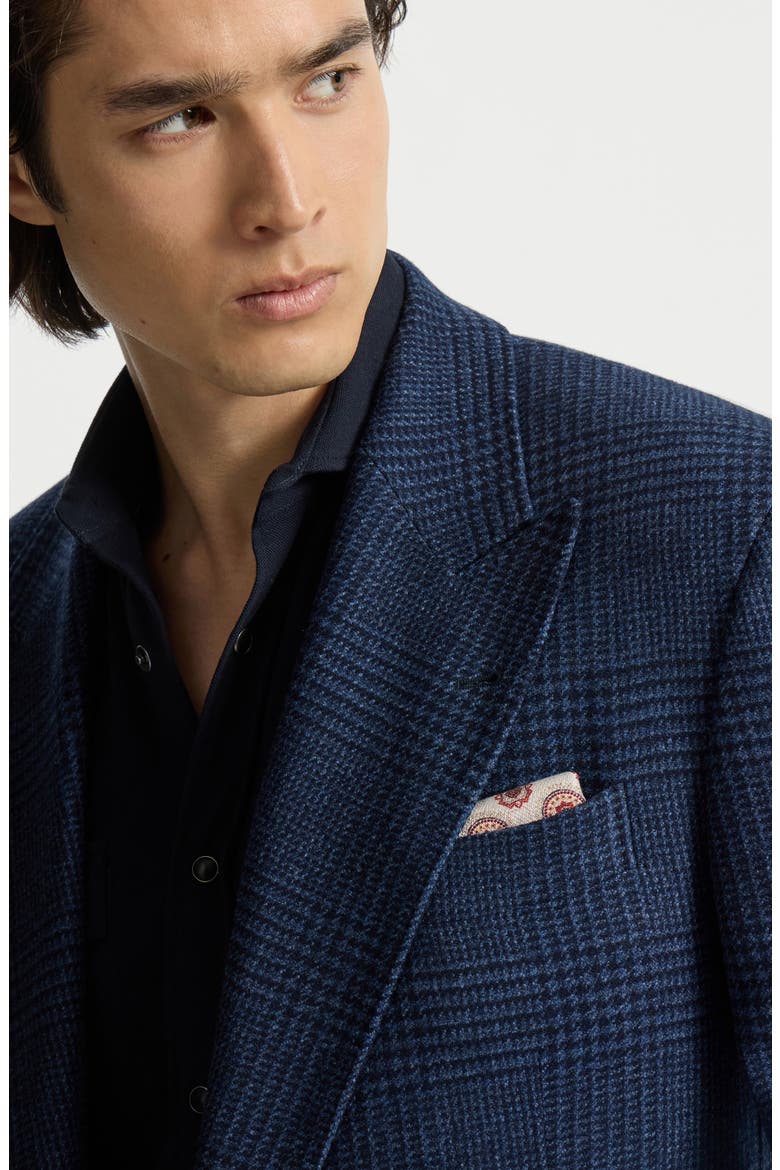 Silk pocket square with medallion design, Alternate, color, White