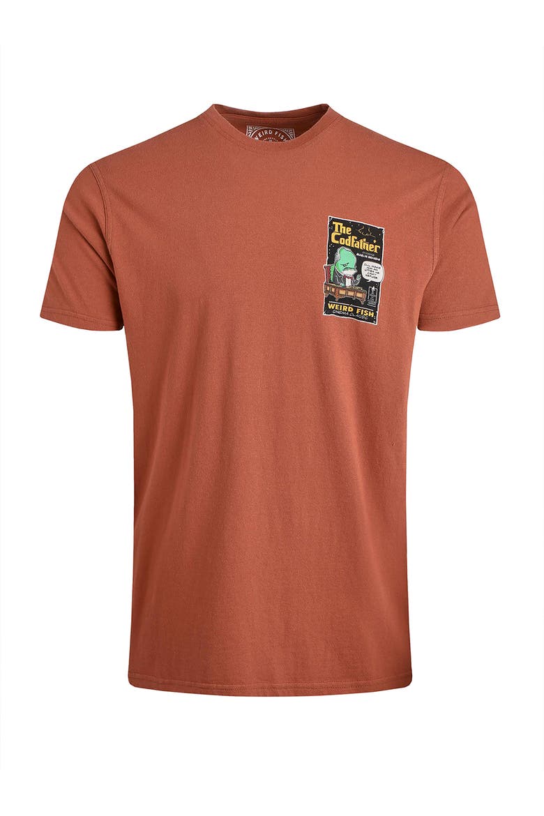 Codfather Heritage Wash Artist T-Shirt, Alternate, color, Baked Clay