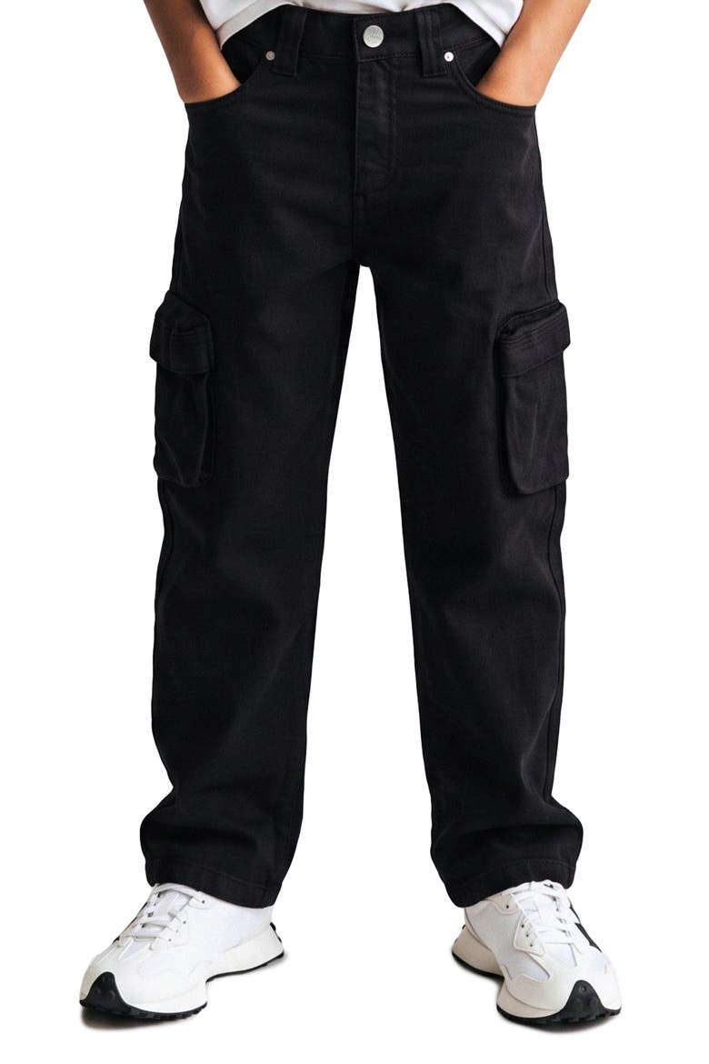 Kids' Maxwell Cargo Baggy Jeans, Alternate, color, BLACK
