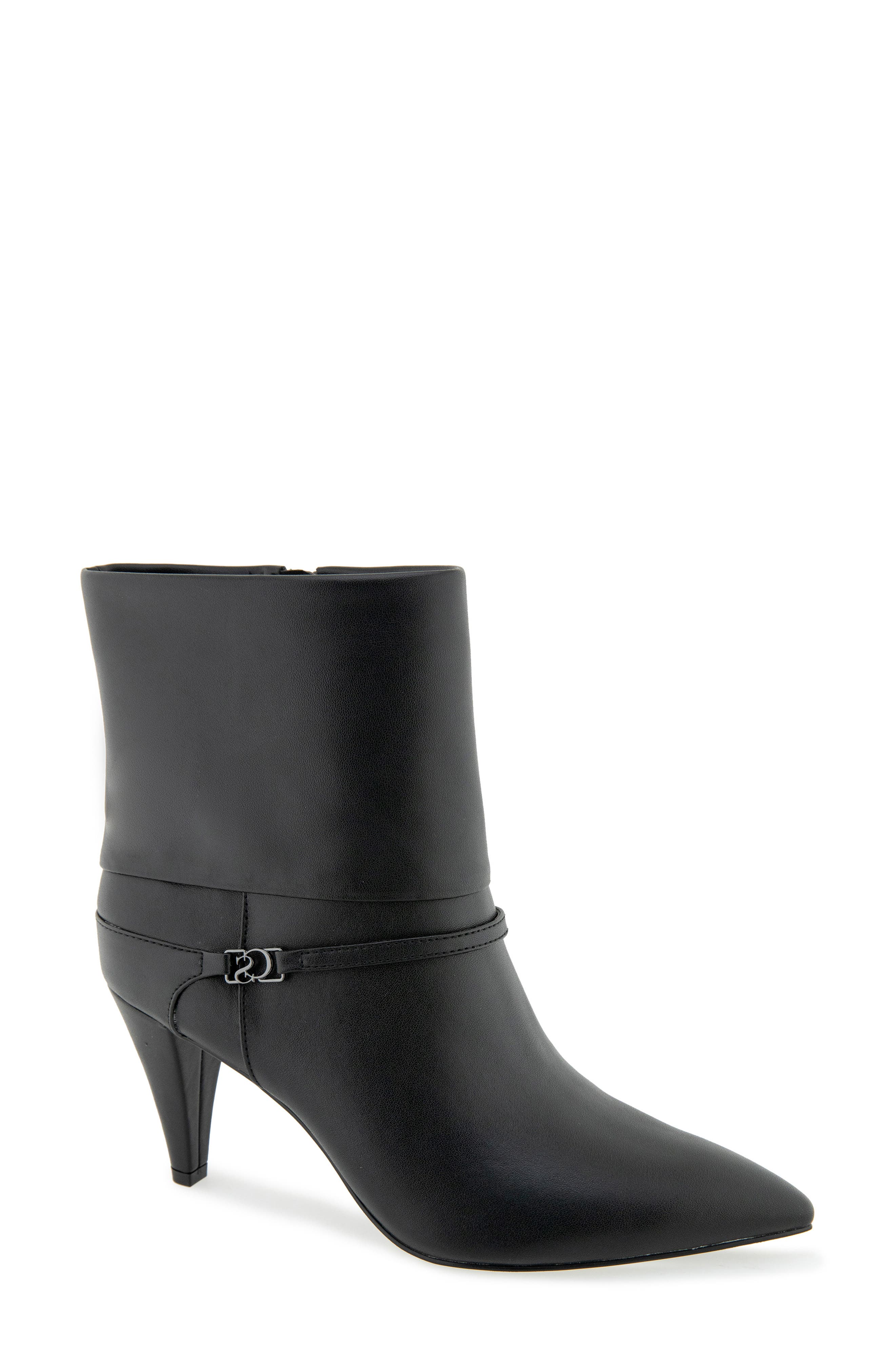 Maise Cone Heel Bootie, Main, color, BLACK