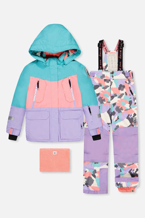 Fleece Lined Teknik Jacket & Reinforced Pants Two Piece Snowsuit