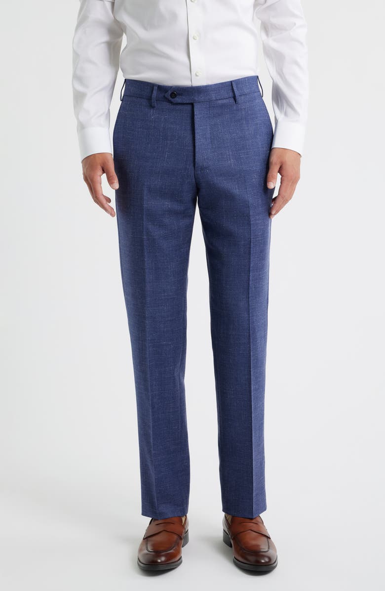 Zanella Parker Stretch Wool Trousers, Main, color, Blue
