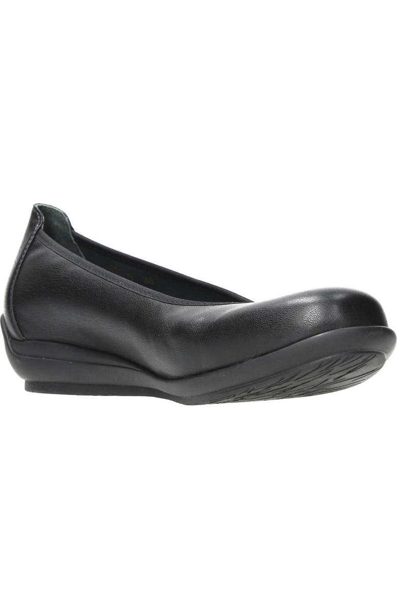 Wolky Duncan F2F Flat, Main, color, Black Biocare Stretch Leather