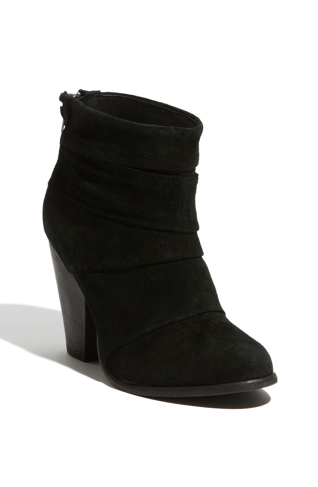 'Arrena' Bootie, Main, color, BLACK SUEDE