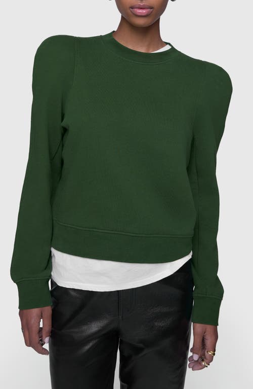 Rebecca Minkoff Jade Sculpted Sweatshirt In Army
