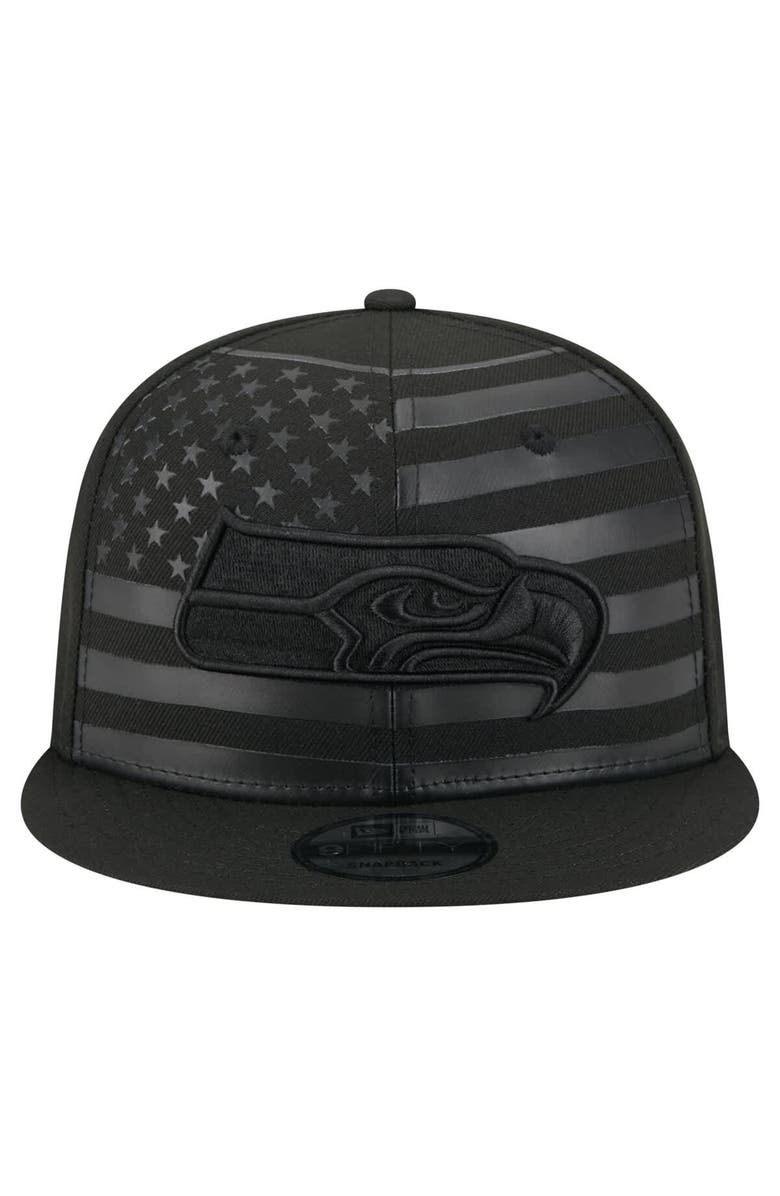New Era Men's New Era Black Seattle Seahawks Independent 9FIFTY Snapback Hat, Alternate, color,