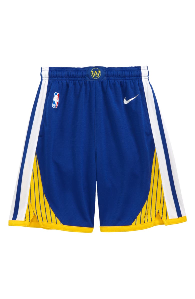 Nike Youth Nike Royal Golden State Warriors 2020/21 Swingman Shorts - Icon Edition, Main, color, 