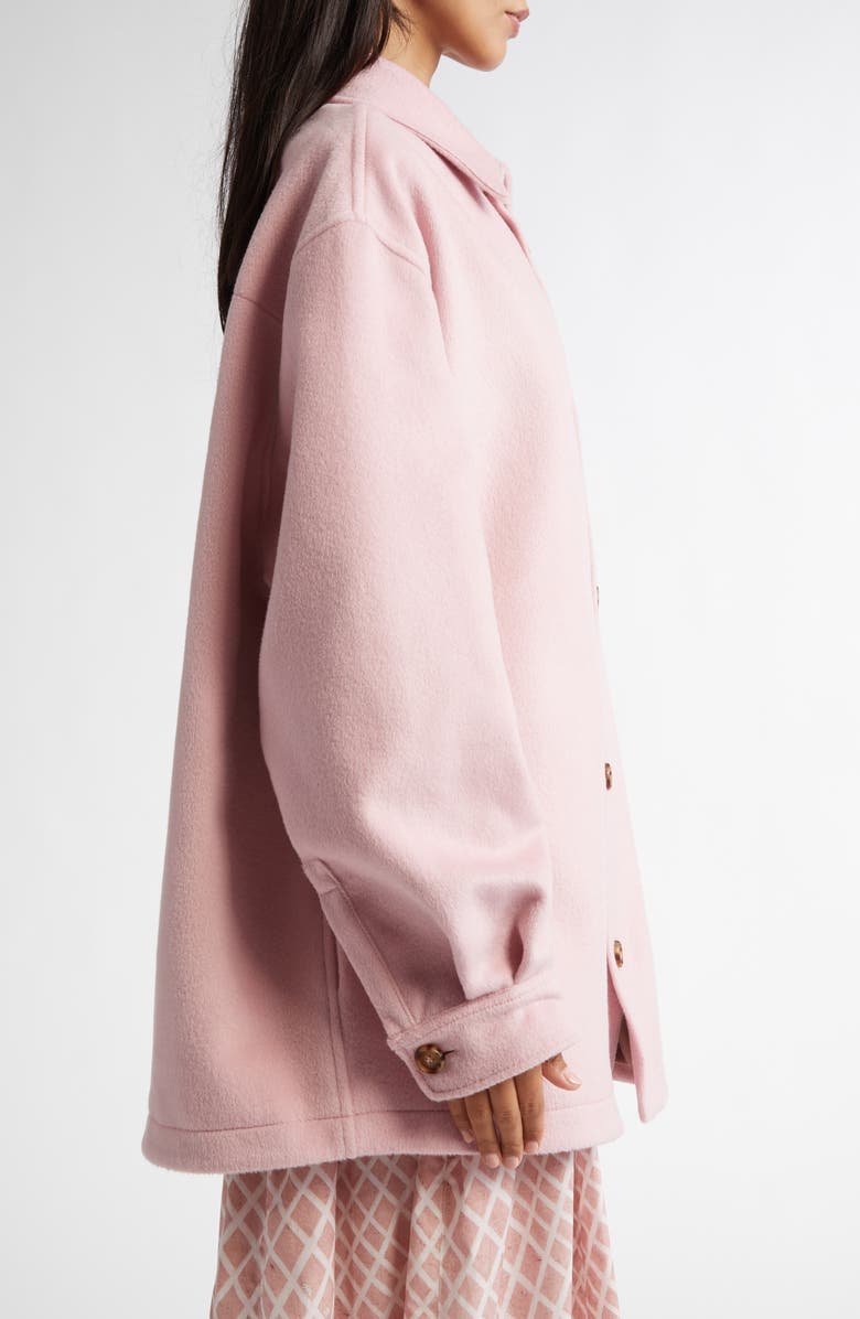 Marni Virgin Wool & Mohair Felt Shirt Jacket, Alternate, color,