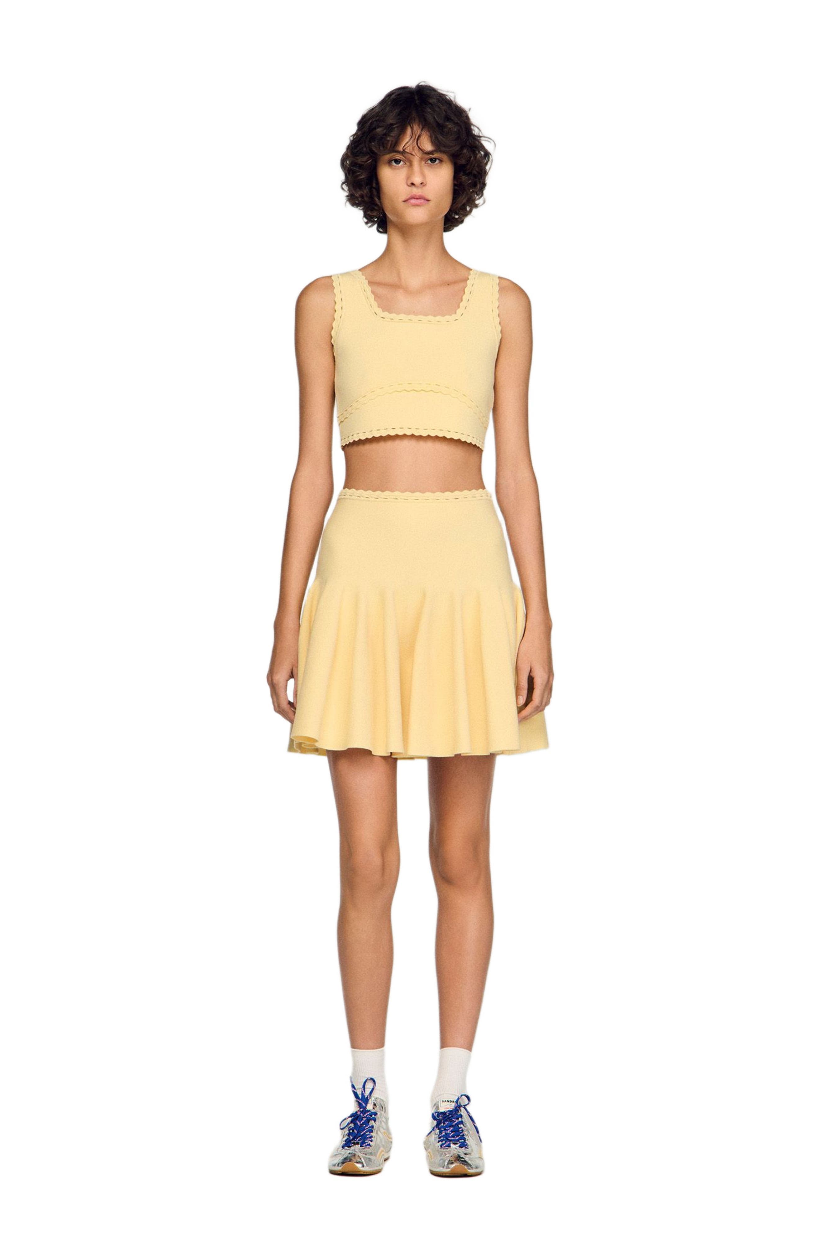 Short knit skater skirt - image 2
