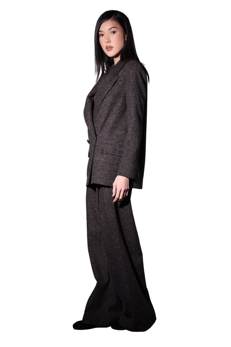 Solana Double Breasted Blazer, Alternate, color, BROWN MULTI