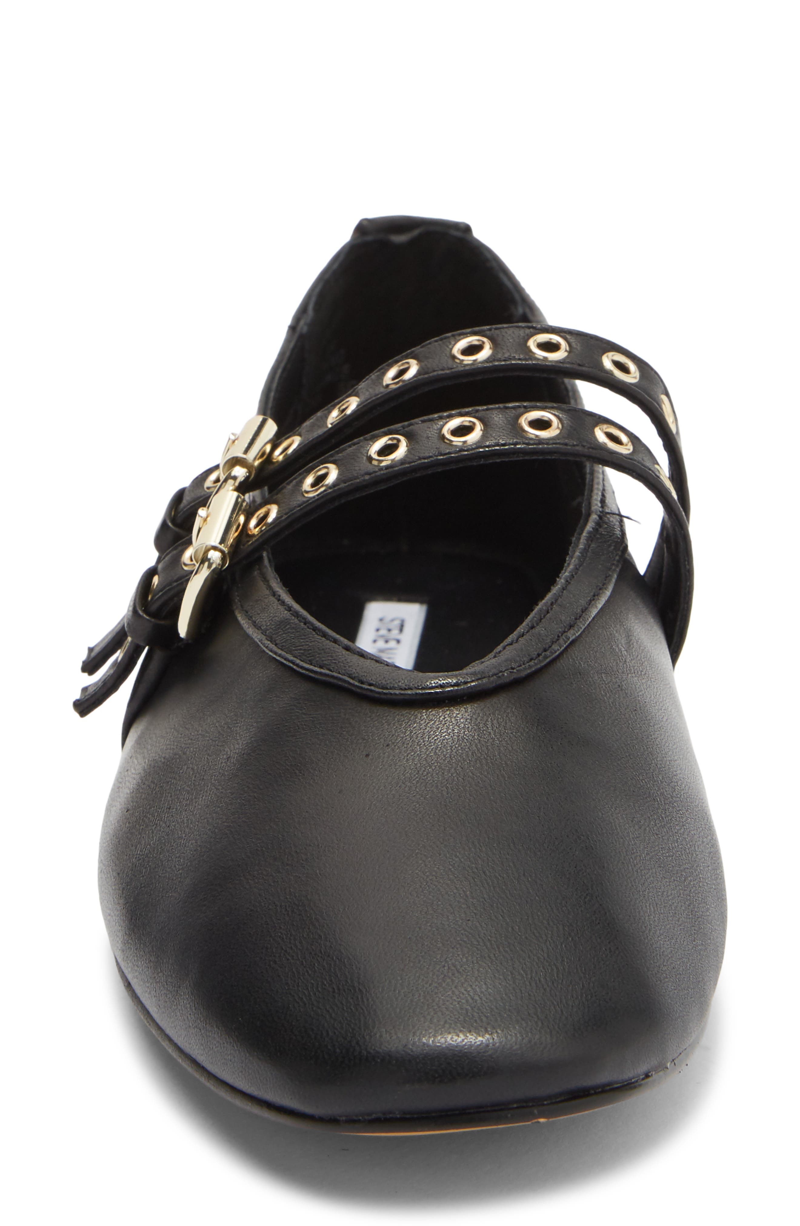 Steve Madden Lydia Flat, Alternate, color, Black Leather