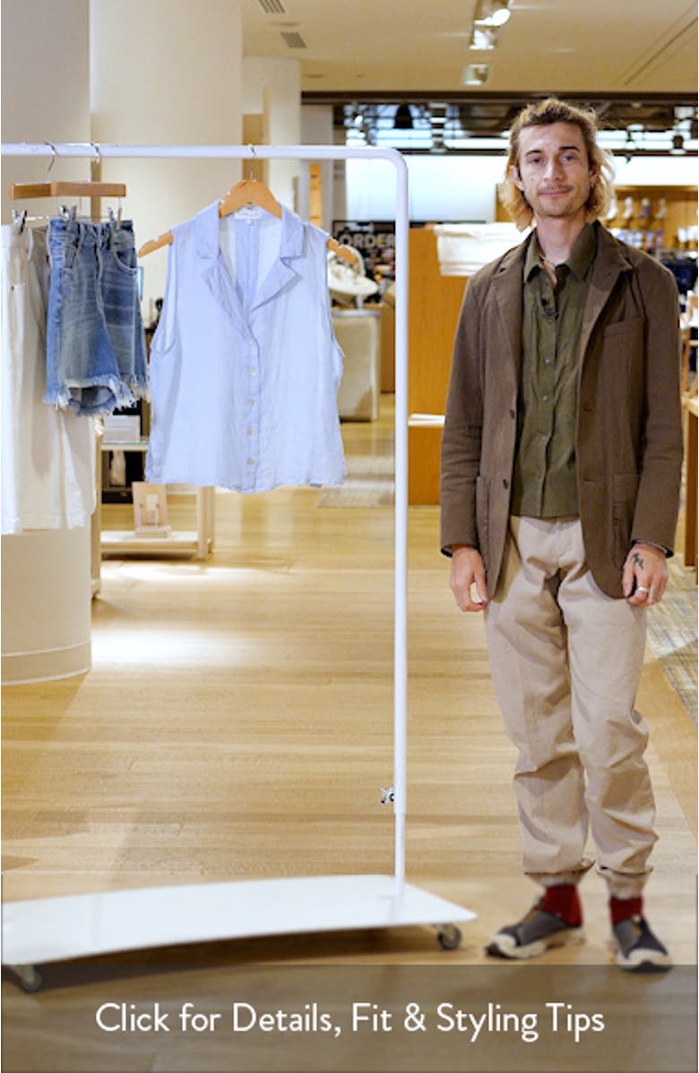 Sleeveless Linen Button-Up Shirt, sales video thumbnail