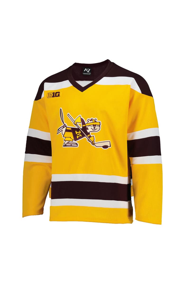 K1 SPORTSWEAR Men's Gold Minnesota Golden Gophers Replica Hockey Jersey, Alternate, color,
