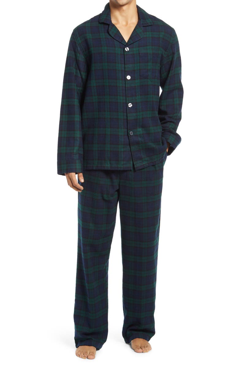 L.L.Bean Men's Scotch Plaid Flannel Pajamas, Main, color, 