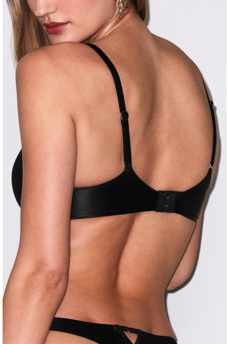 Le Gloss Wireless Push-Up Bra, Alternate, color, BLACK