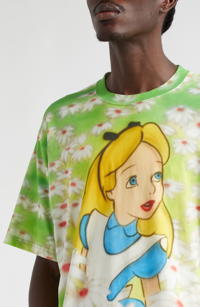 STOCKHOLM SURFBOARD CLUB x Disney 'Alice in Wonderland' Airbrush Organic Cotton Graphic T-Shirt, Alternate, color, 