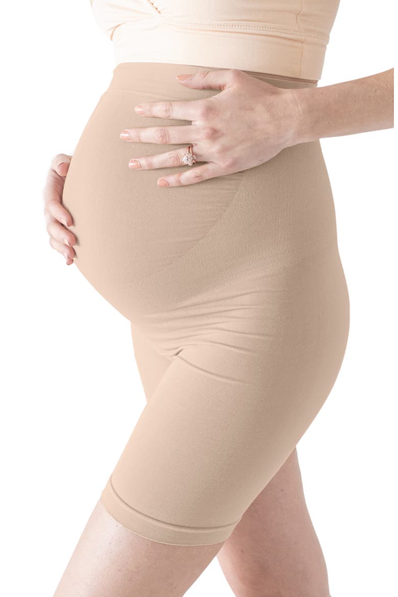 Seamless Maternity No Rub Short, Alternate, color, BLACK BEIGE